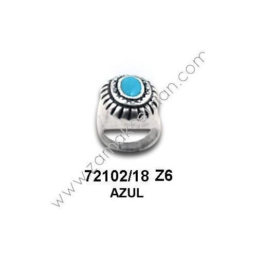 ANILLO LABRADO PINTADO AZUL