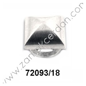 ANILLO CUADRADO LISO FORMA PIRAMIDE