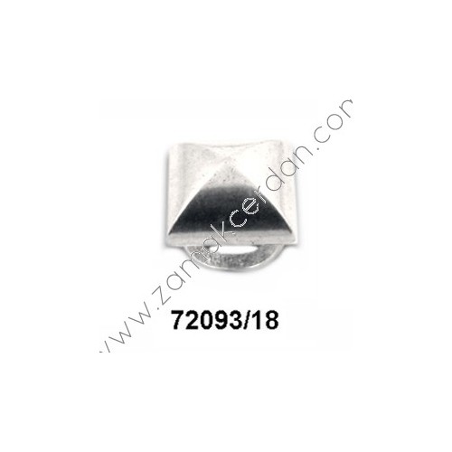 ANILLO CUADRADO LISO FORMA PIRAMIDE