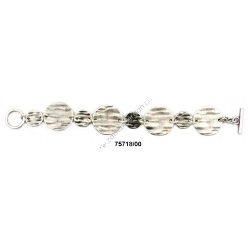 PULSERA COMPLETA CÍRCULOS MARTILLADOS GRANDES Y PEQUEÑOS