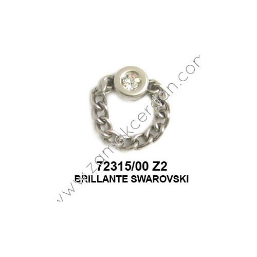 ANILLO CADENA CON BRILLANTE