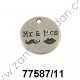 COLGANTE CHAPA REDONDA "MR & MRS"
