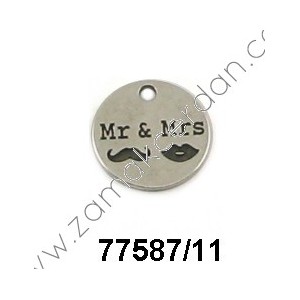 COLGANTE CHAPA REDONDA "MR & MRS"