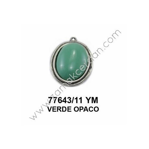 COLGANTE CON PIEDRA VERDE OPACO