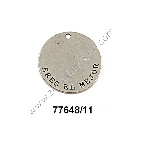 COLGANTE CHAPA REDONDA "ERES EL MEJOR"