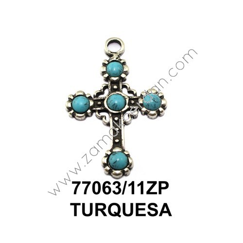 COLGANTE CRUZ CINCO TURQUESAS