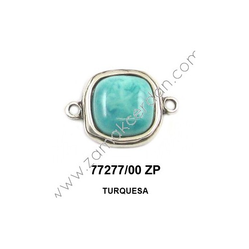 ENTREPIEZA DOS ANILLAS CON TURQUESA