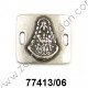 ENTREPIEZA CHAPA PULSERA CUADRADA VIRGEN ROCIO