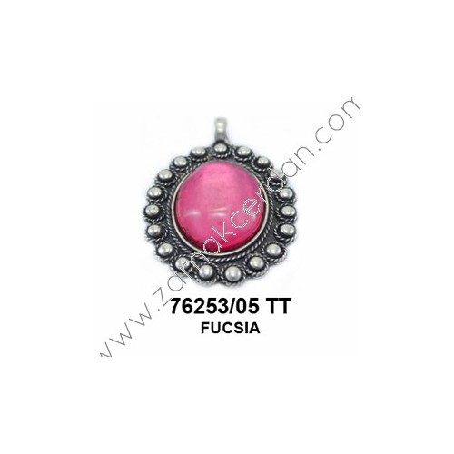 COLGANTE OVALADO FUCSIA