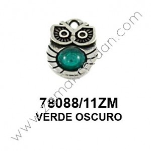 COLGANTE BUHO CON CRISTAL FUCSIA
