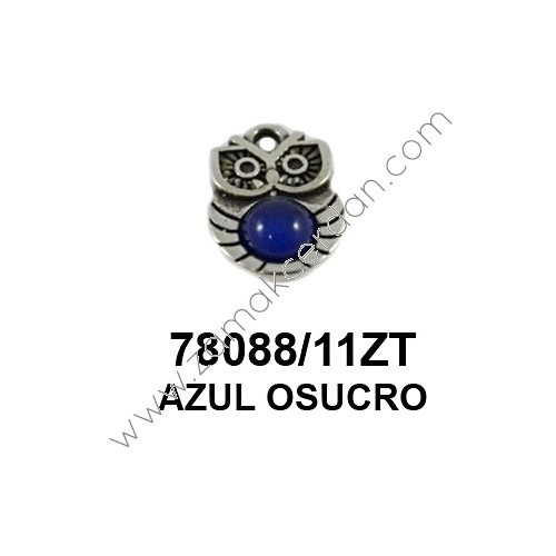 COLGANTE BUHO CON CRISTAL FUCSIA