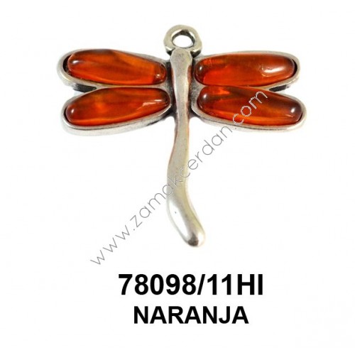 COLGANTE LIBÉLULA 4 RESINAS ROJO