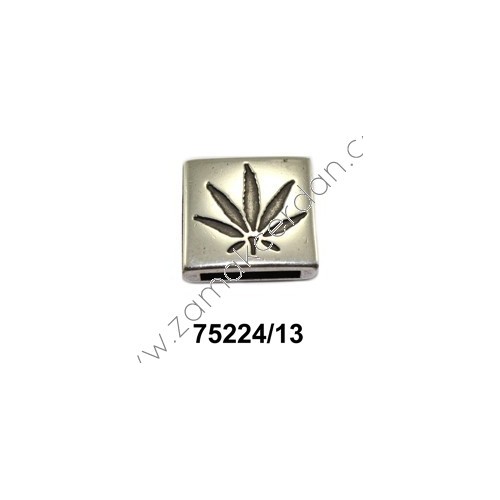 ENTREPIEZA CUADRADA MARIHUANA PARA LLAVERO