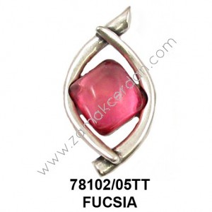 COLGANTE CON RESINA FUCSIA