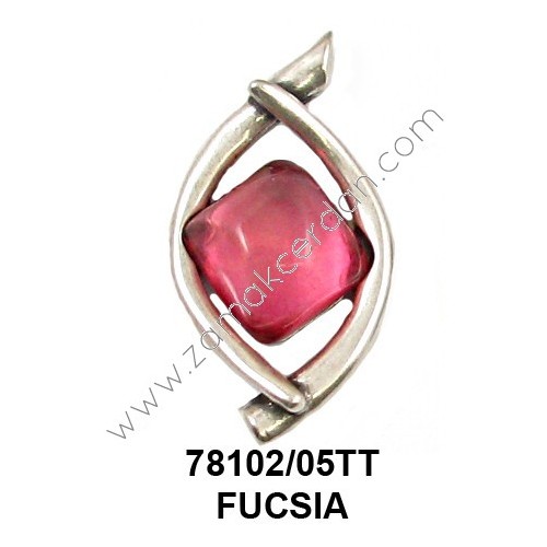 COLGANTE CON PIEDRA FUCSIA