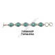 PULSERA COMPLETA CON  TURQUESA