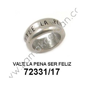 FINGER RING  "VALE LA PENA SER  FELIZ"