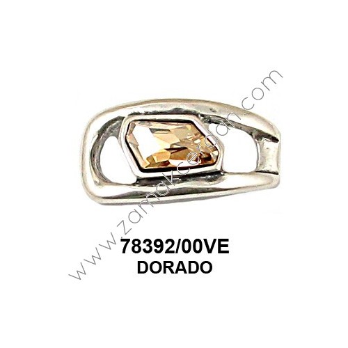 ENTREPIEZA IRREGULAR CON SWAROVSKI DORADO