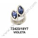 ANILLO DOS ROMBOS SWAROVSKI AZUL