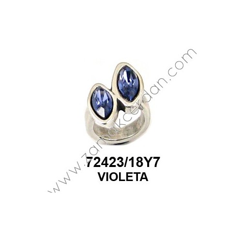 ANILLO DOS ROMBOS SWAROVSKI AZUL