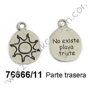 COLGANTE SOL "NO EXISTE PLAYA TRISTE"
