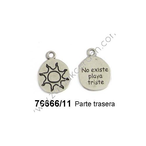 COLGANTE SOL "NO EXISTE PLAYA TRISTE"