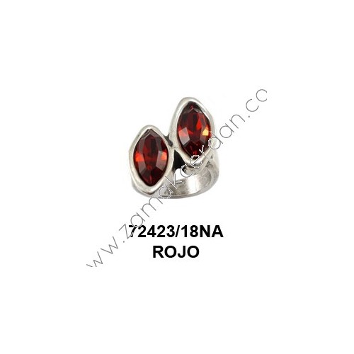 ANILLO DOS ROMBOS SWAROVSKI AZUL