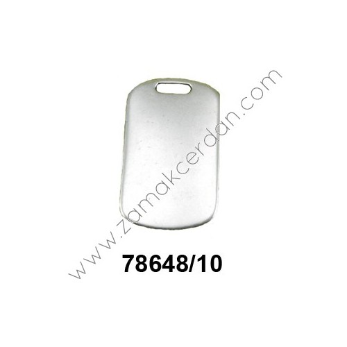 COLGANTE CHAPA MILITAR LISA