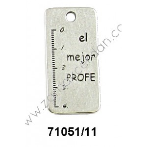 COLGANTE CHAPA REGLA "El mejor profe"
