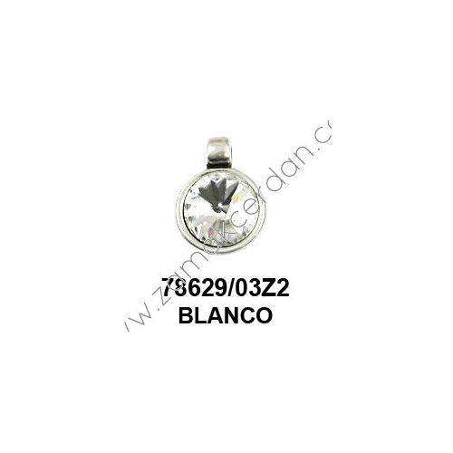 COLGANTE REDONDO CON SWAROVSKI BLANCO