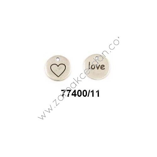 COLGANTE REDONDO CORAZÓN "LOVE"