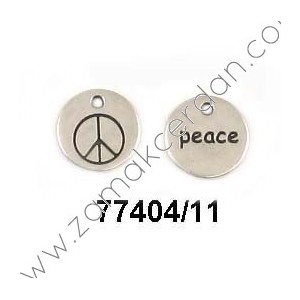 COLGANTE REDONDO SÍMBOLO PAZ "PEACE"