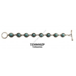 PULSERA COMPLETA CON TURQUESA MEDIANA