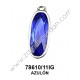 COLGANTE OVALADO CON SWAROVSKI AZUL INDICOLITE