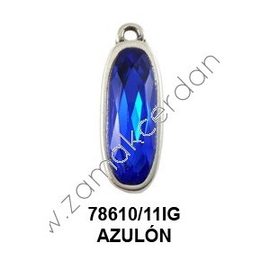 COLGANTE OVALADO CON SWAROVSKI AZULÓN