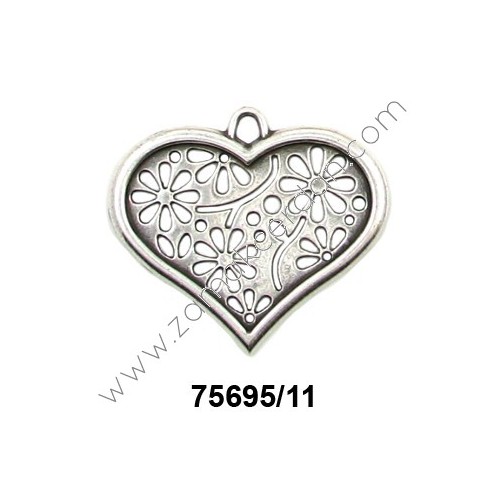 COLGANTE CORAZÓN Y FLORES