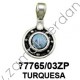 COLGANTE REDONDO RESINA TURQUESA