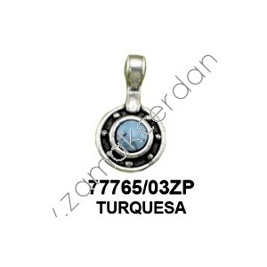 COLGANTE REDONDO RESINA TURQUESA