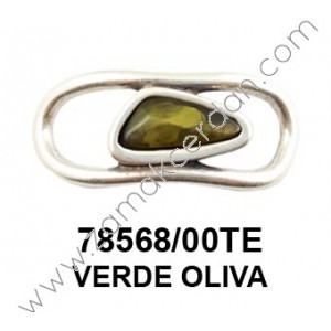 ENTREPIEZA OVALADA RESINA VERDE