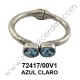PULSERA COMPLETA SWAROVSKI AZUL CLARO