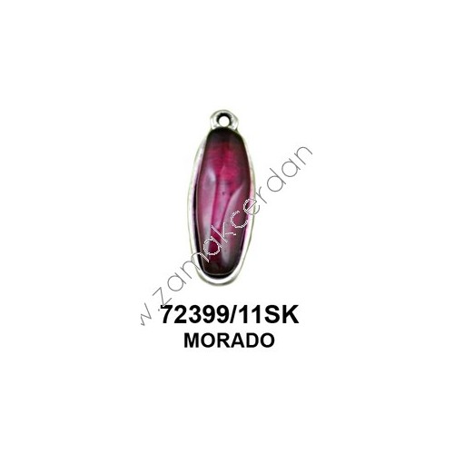 COLGANTE OVALADO CON PIEDRA MORADO