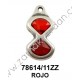 COLGANTE DOS ROMBOS SWAROVSKI ROJO