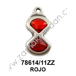 COLGANTE DOS ROMBOS SWAROVSKI ROSA COBRE