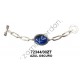 PULSERA COMPLETA ESLABONES Y RESINA AZUL