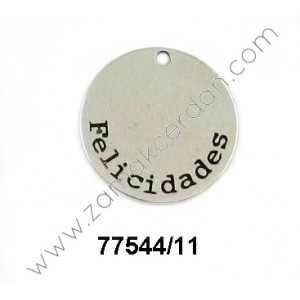 COLGANTE CHAPA REDONDA GRANDE "FELICIDADES"