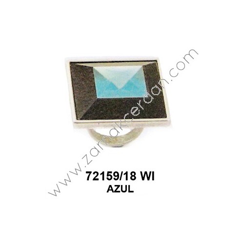 ANILLO CUADRADO AZUL Y NEGRO