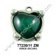 COLGANTE CORAZÓN CON PIEDRA VERDE OSCURO