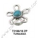 ANILLO FLOR CON PIEDRA TURQUESA