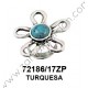 ANILLO FLOR CON PIEDRA TURQUESA