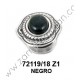 ANILLO OVALADO  RESINA NEGRA
